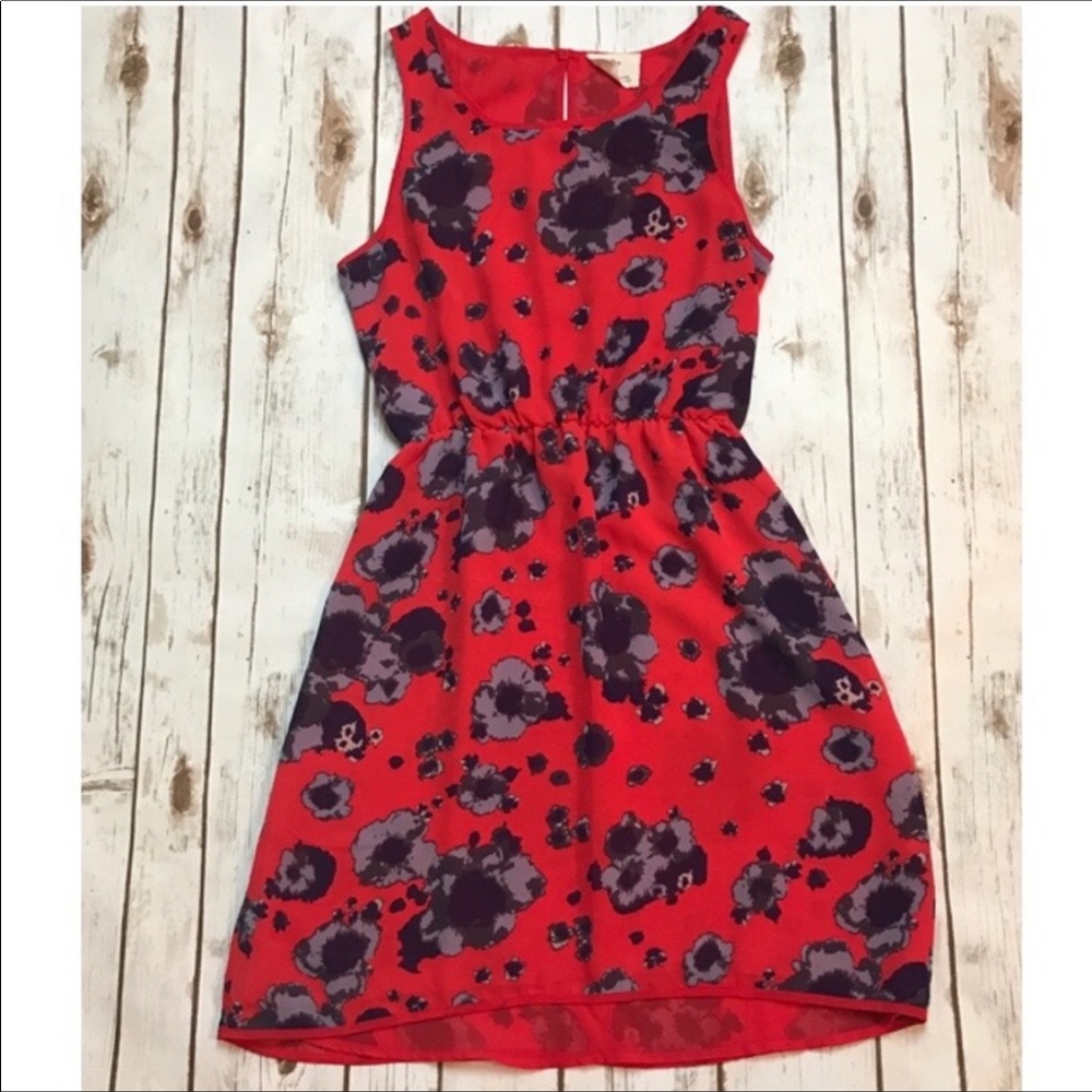 Urban Outfitters Pins and Needles Red Floral Dress